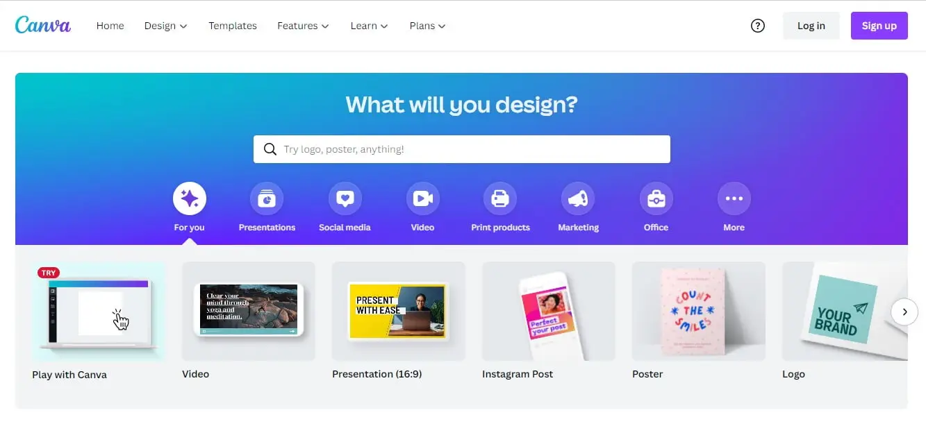 Canva Homepage Killer Resume Tips