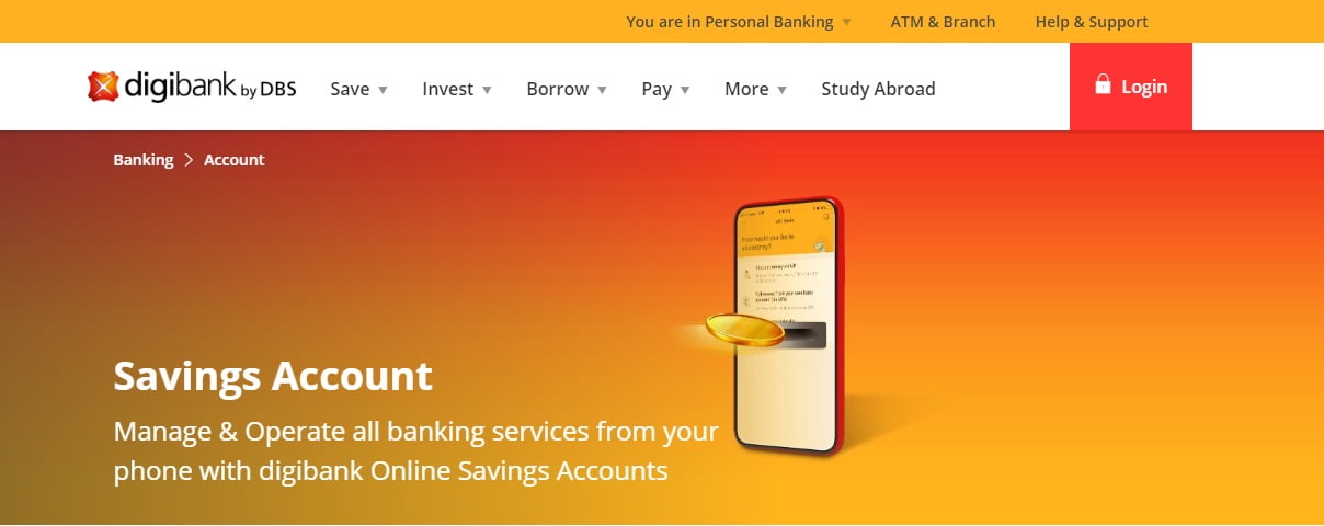 digiBank by DBS: Best Zero Balance Saving Account for College Students digibank by dbs