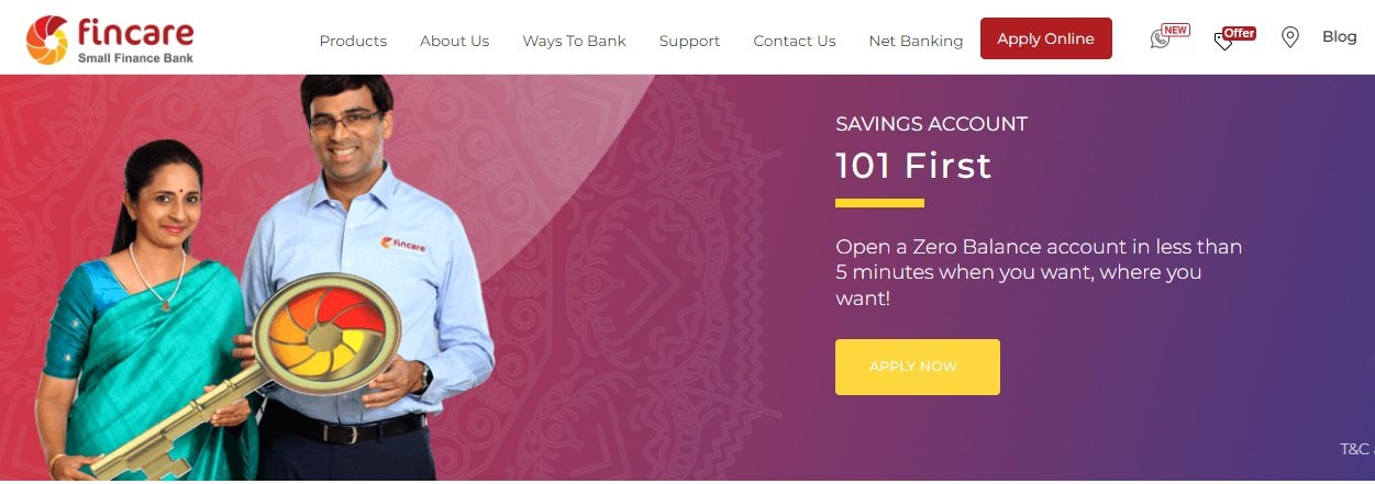 101 FinCare Account: Best Zero Balance Saving Account for College Students fincare small finance bank