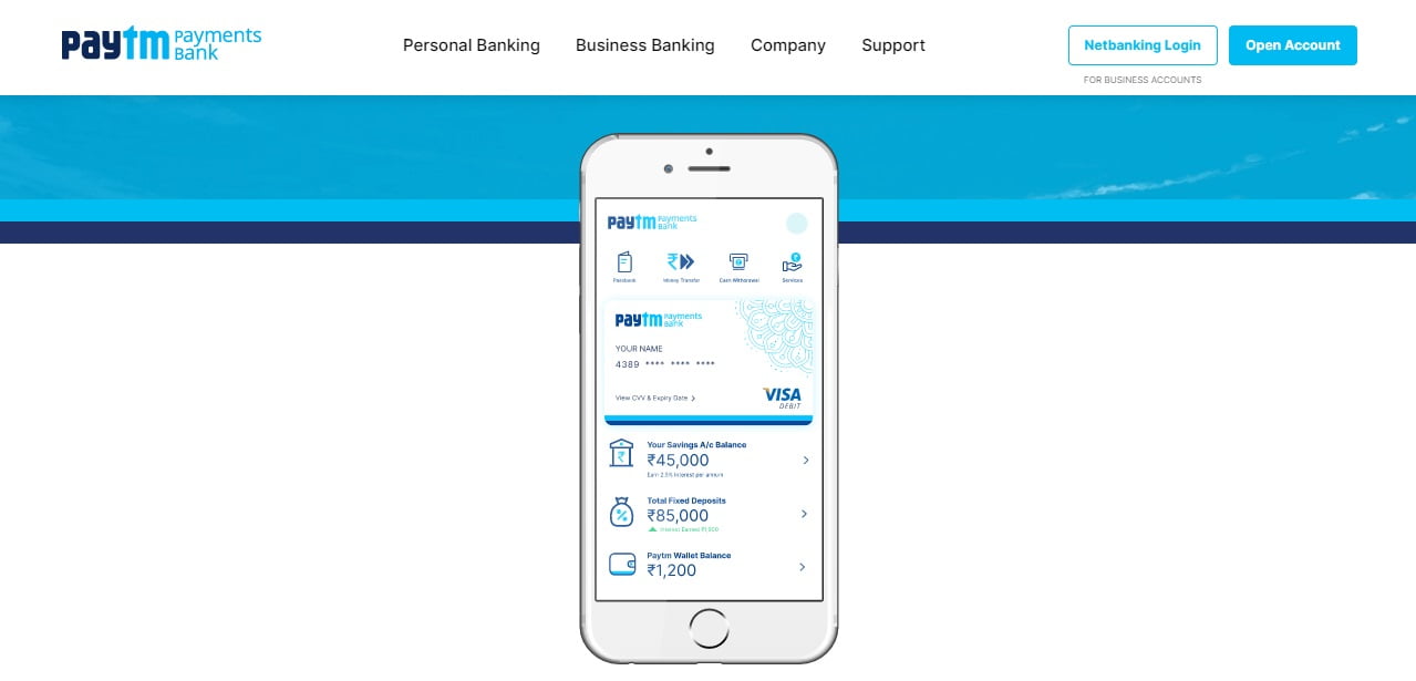 Paytm Payment Banks: Best Zero Balance Saving Account for College Students paytm payments bank