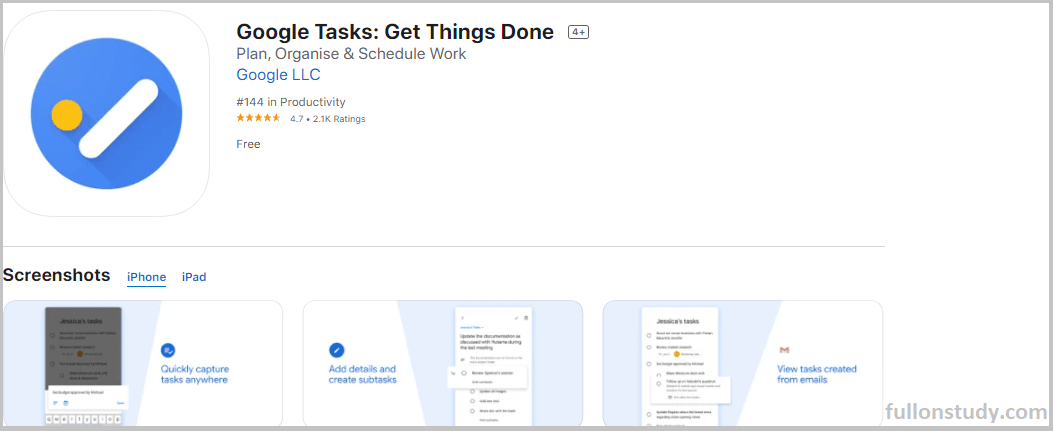 7 Best To-Do-List Apps For College Students (2022 Edition) 1 Google Task: #1 To do List app for college students