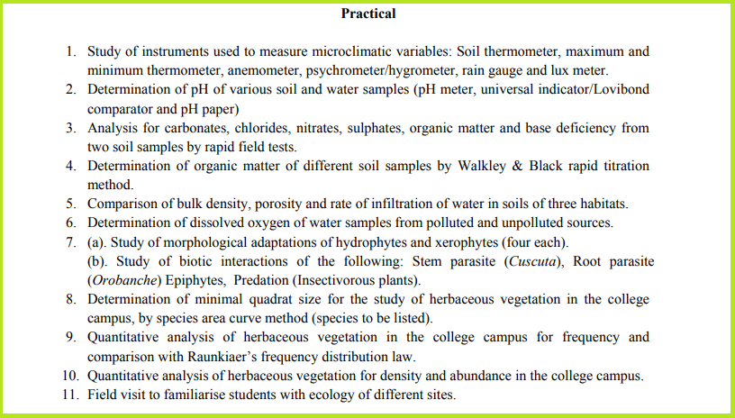 BSc Botany Syllabus: 1st, 2nd & 3rd Year (PDF) - 2023 Edition 7 BSc Plant Ecology and Phytogeography Practical List: : Botany Syllabus