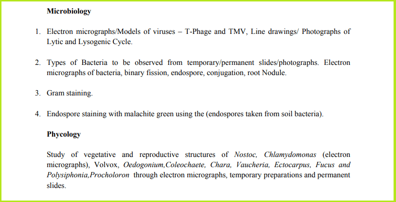 BSc Botany Syllabus: 1st, 2nd & 3rd Year (PDF) - 2023 Edition 1 BSc Microbiology Practical List
