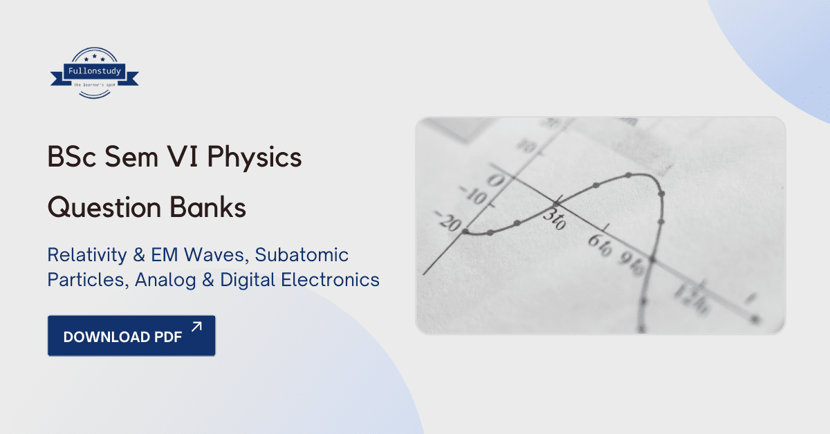 BSc Sem VI Physics Question Banks