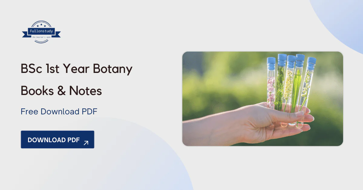 BSc 1st Year Botany Books & Notes PDF