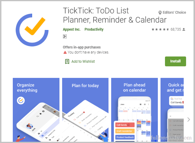 Tick-tick app