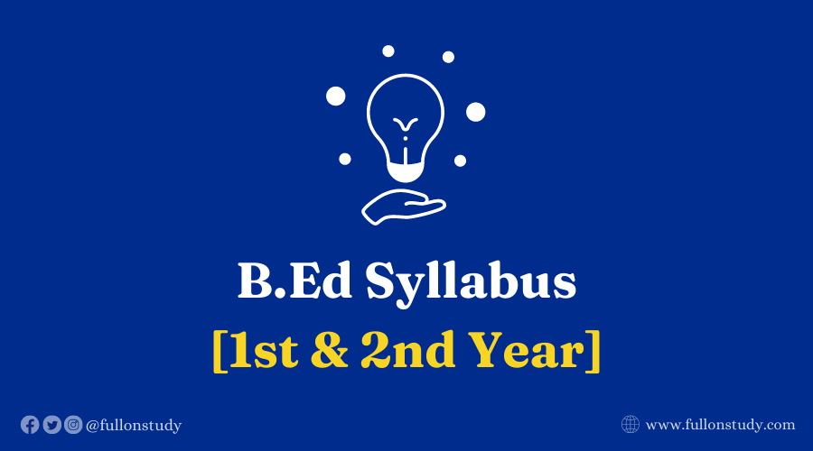 B.Ed Syllabus