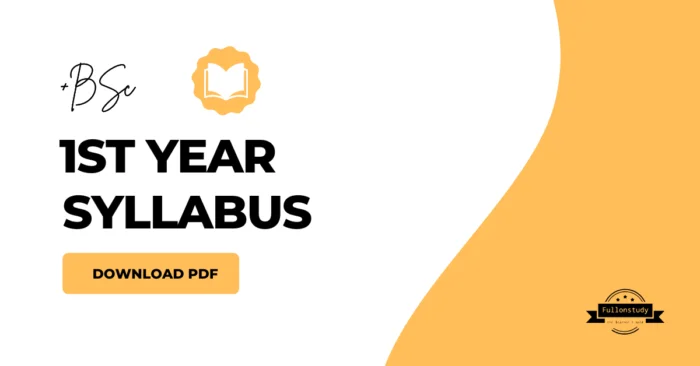 BSc 1st year syllabus