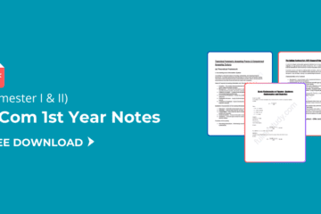 B.Com 1st Year Notes Free Download